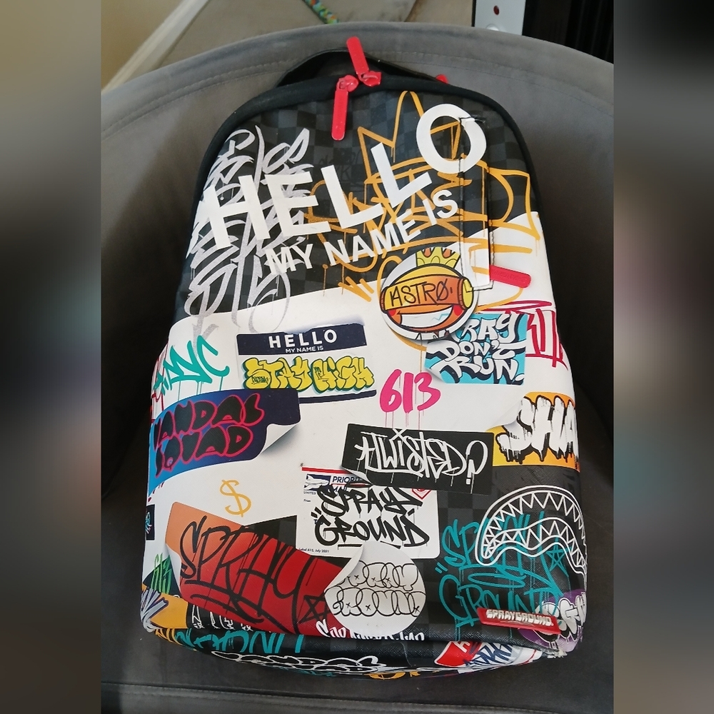SPRAYGROUND HELLO WORLD TAGGED UP BACKPACK LE - Picture 7 of 7
